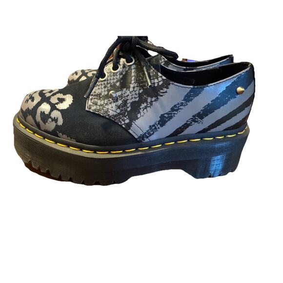 DR MARTENS 1461 Quad Animal Clash Studded Platform Oxford Men 5 Women’s 6 - Picture 3 of 10